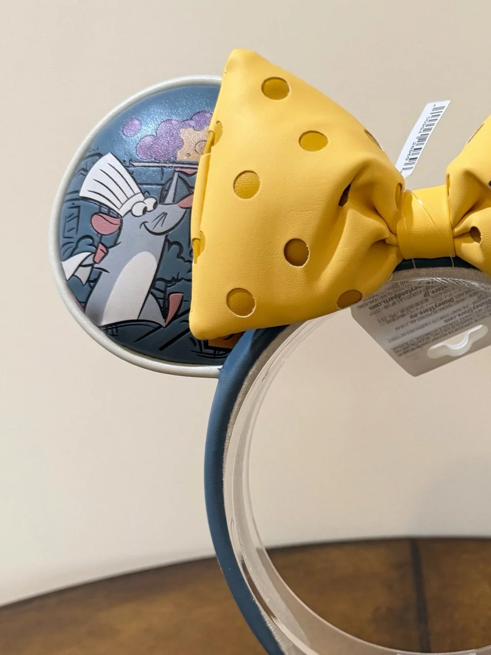 NEW DISNEY EPCOT FRANCE REMYS RATATOUILLE ADVENTURE EARS HEADBAND BIG CHEESE BOW